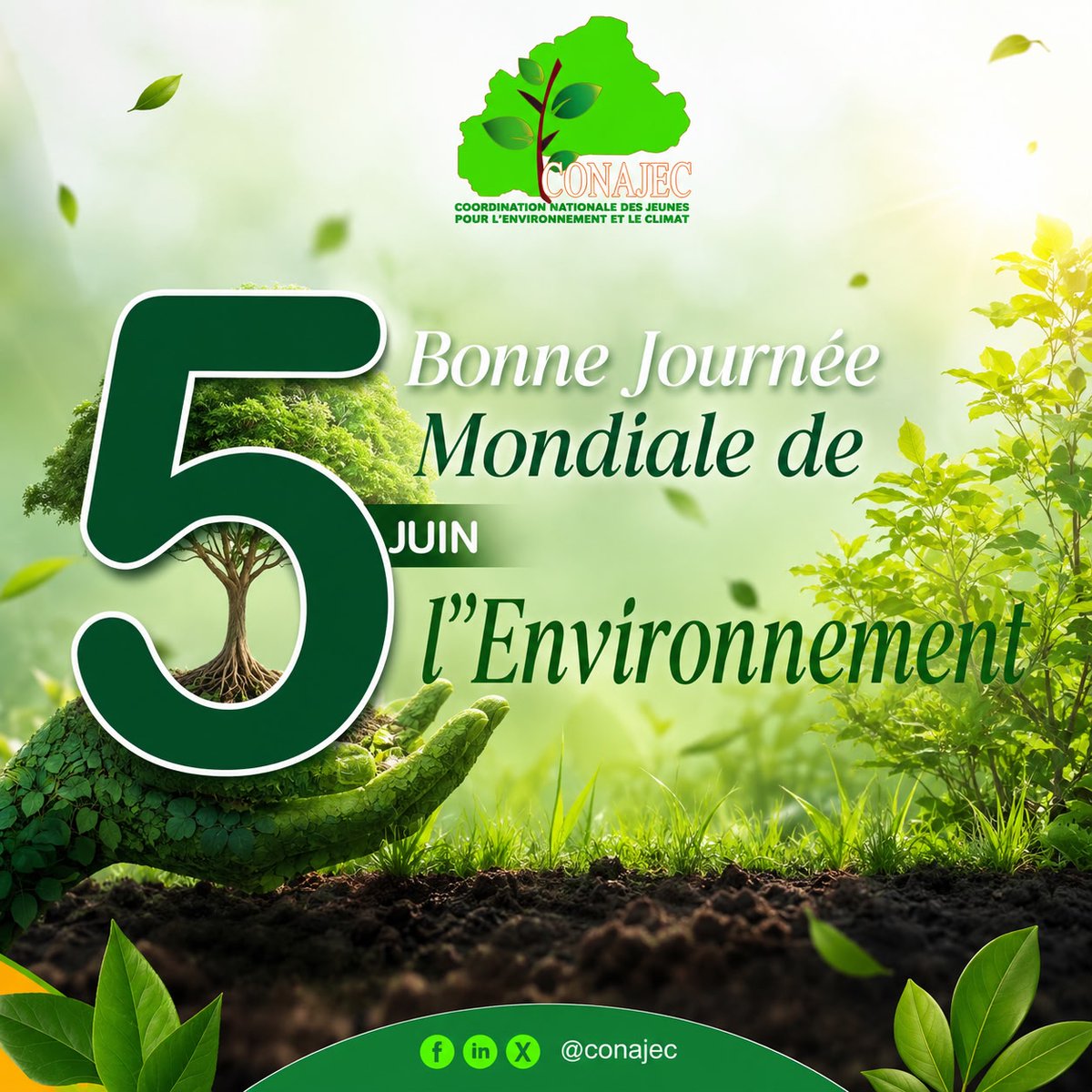 conajec's tweet photo. 💚Journée mondiale de l'environnement 💚

À l’occasion de la Journée Internationale de l’Environnement, la CONAGEC réaffirme son engagement pour la préservation de notre planète

#JournéeMondialeDeLEnvironnement #CONAGEC #EcoCitoyenneté #Durabilité #ProtectionPlanète #GreenAction https://t.co/Tibkdiu921