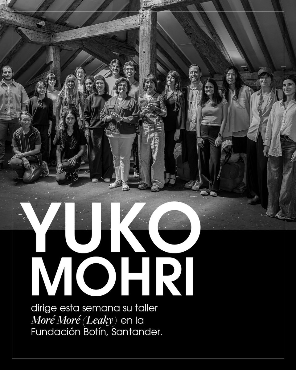 fundacionbotin's tweet photo. ¡Yuko Mohri vuelve a Santander! ​

La artista japonesa dirige esta semana "Moré Moré (Leaky)" en Santander, el #taller de #arte de la Fundación Botín que reúne a 15 artistas #internacionales seleccionados por ella misma para explorar juntos nuevas formas de #creación colectiva. https://t.co/In2qrMbrya