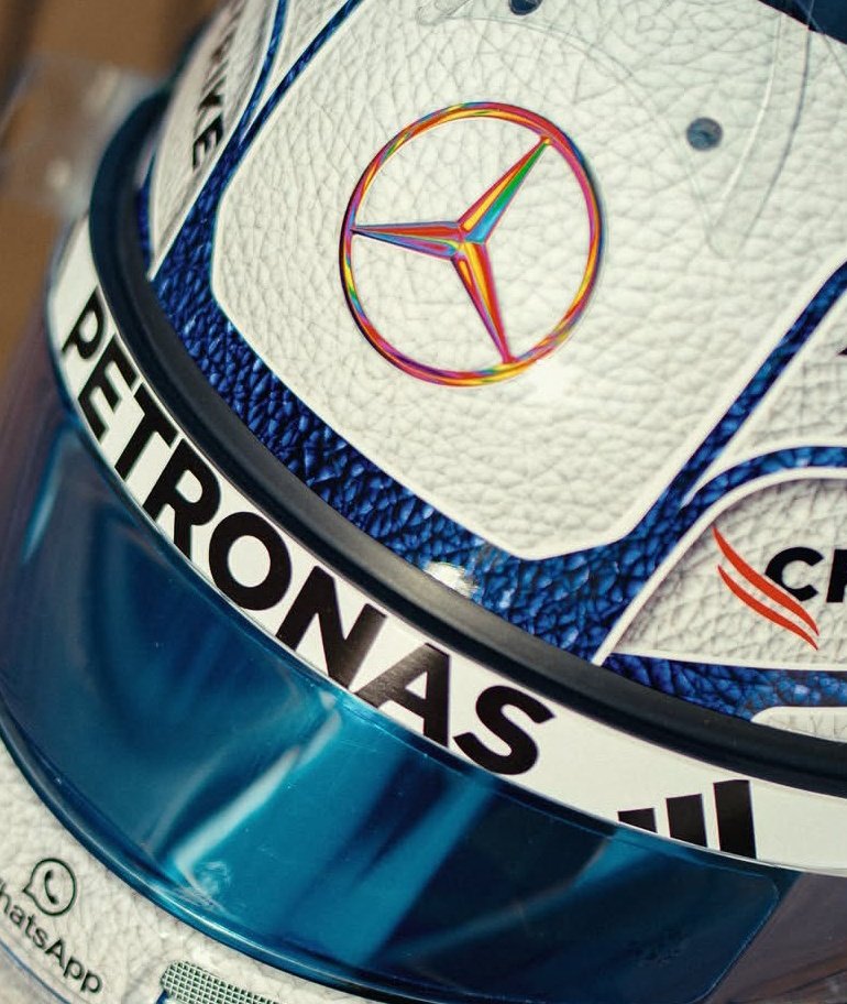 yappingwme's tweet photo. ANTONELLI USED THE PRIDE MERCEDES LOGO ON HIS MONACO SPECIAL HELMET😭‼️ https://t.co/wIznPDiNrE