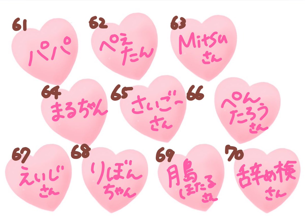 ayumm1231's tweet photo. 31位〜70位までの皆さま☺️ https://t.co/sjydy9O0SR