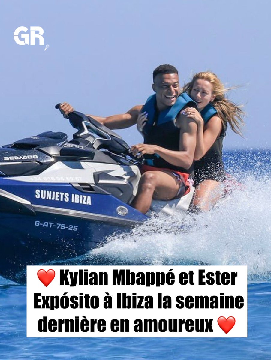 generasonrap's tweet photo. 🚨 Kylian Mbappé et Ester Expósito ont été aperçus ensemble à Ibiza la semaine dernière. Entre sorties en mer, jet-ski, baignades et moments de détente, les deux stars ont profité de trois jours de vacances avant le départ de Mbappé pour la Coupe du monde avec l’équipe de France https://t.co/Mwvn6IJrK3