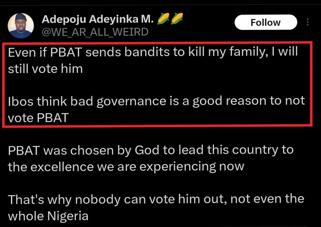 PdaddaP's tweet photo. @edo_tribe Them never see anything. https://t.co/zwjpTH1mgn