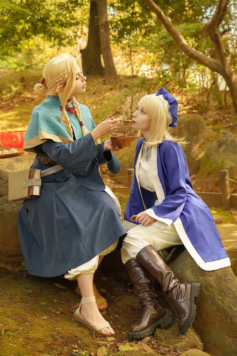Crazy_Mikanchik's tweet photo. cos ダンジョン飯　

　ファリン✖️マルシル

　　2期は楽しみ😭

#ダンジョン飯 #ダンジョン飯コスプレ 
#dungeonmeshi #DeliciousinDungeon https://t.co/SajwefHqtl