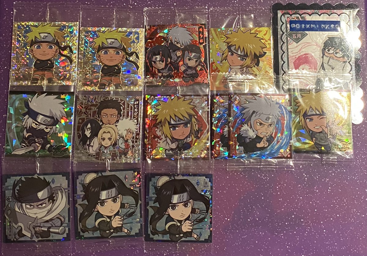 02xminx20's tweet photo. [交換] にふぉるめーしょん シールウエハース NARUTO ナルト

譲 画像1～8
求 画像9 ∞(最下段は各1)

過去弾SECは画像11上段中段複数含む条件良い方のみ
まとめて優先、比率考慮

秋葉原手渡し、郵送 https://t.co/vsHU0m2WV8