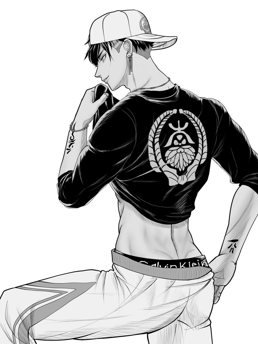 miwzik_'s tweet photo. ※趣味捏造絵　元ヤンチャの二筋樋さん　見せパンから覗く大殿筋��隠れ二筋みぃつけた https://t.co/GuPKMVu3EH