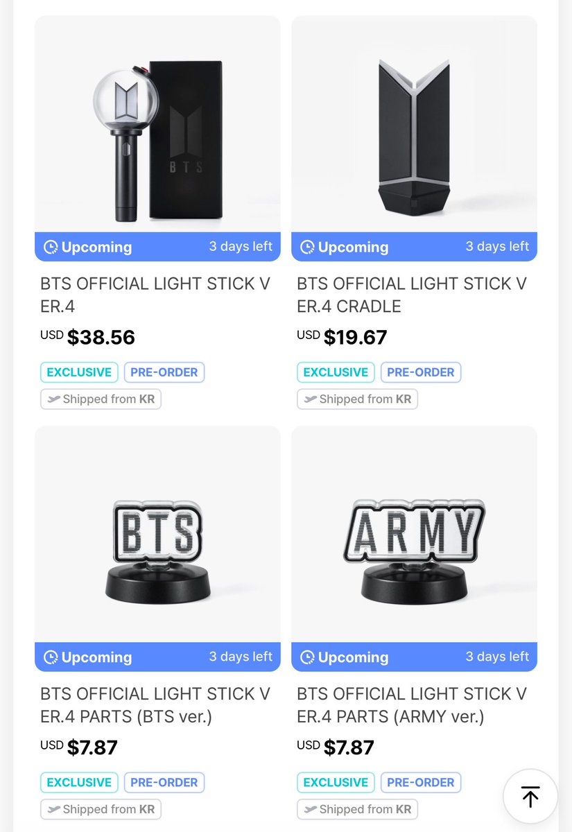 APM_MerchPH's tweet photo. WTS/LFB
#apm_GO 🇵🇭 

📦 Korean Address Lending 

💥 BTS Official Light Stick ver. 4

- Purchase your own -

• Lending Fee
Light stick = 250 
Cradle = 160
Parts = 50

Fees (All in)+LSF 
- payment once arrived in PH

❗️KAL FORM: Fillup only after successfully checkout ⤵️ https://t.co/8tDOnraMGw