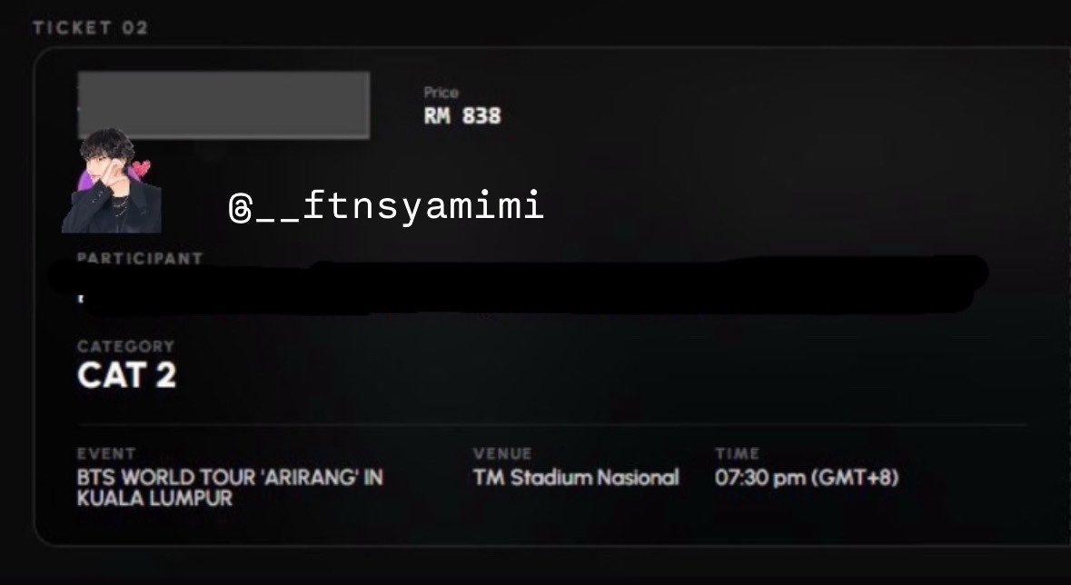ThvMott's tweet photo. My Dream came true! πβ¨
Big thanks to TS @haniwelman and team for winning the BTS ticket battle for me. Forever grateful! π«ΆποΈ BORAHAEEE πβ¨ p/s ; sorry post tdi kena delete sbb lupa letak watermark ππ€ https://t.co/gZP4GBqsnk