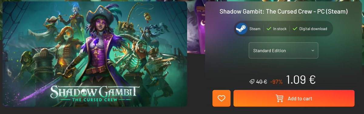 analistadebits's tweet photo. Mínimo histórico de Shadow Gambit en Instant-Gaming a poco más de 1€. Es un juego de estrategia y sigilo de piratas con reseñas Muy Positivas en Steam.

https://t.co/mzUn6PjJX2 https://t.co/lpDoKEwJiW