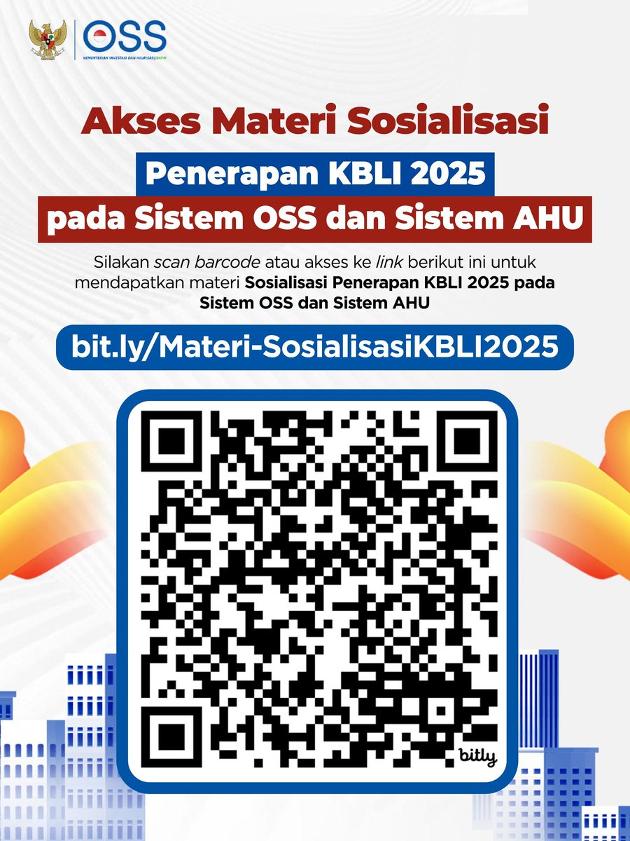 OSS_id's tweet photo. Hi, #temanbOSS!

Materi Sosialisasi Penerapan KBLI 2025 pada Sistem OSS dan Sistem AHU kini sudah tersedia dan dapat diakses sebagai referensi untuk memahami implementasi KBLI 2025 pada kedua sistem tersebut.

Akses materi melalui https://t.co/0QuEkGCiZP agar kamu selalu mendapatkan informasi terbaru terkait penerapan KBLI 2025.

Pastikan kamu selalu update agar proses perizinan berusaha berjalan lebih mudah dan sesuai ketentuan 👍

#OSS
#OSSIndonesia