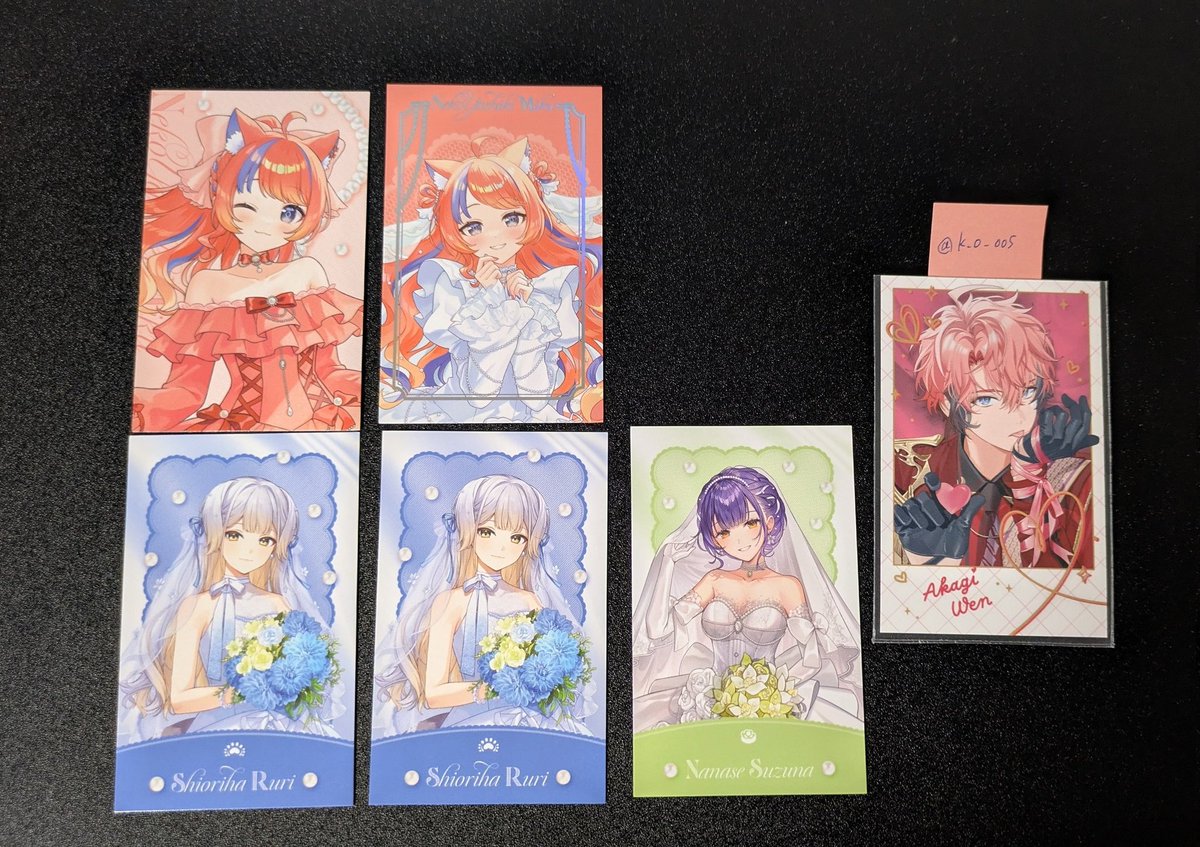 k_o_005's tweet photo. 【交換 買取 にじさんじ ジューンブライド2026 ジュンブラ Luminous Marriage ランダムフォト風カード A B 特典 】
譲*写真のもの
求*IDカード(特典優先、4枚目記載分)
買取*定価
特典、纏めての方優先、お返事にお時間頂戴します。
郵送のみ
検索からでもお声掛けください。 https://t.co/6qGLTT66sE