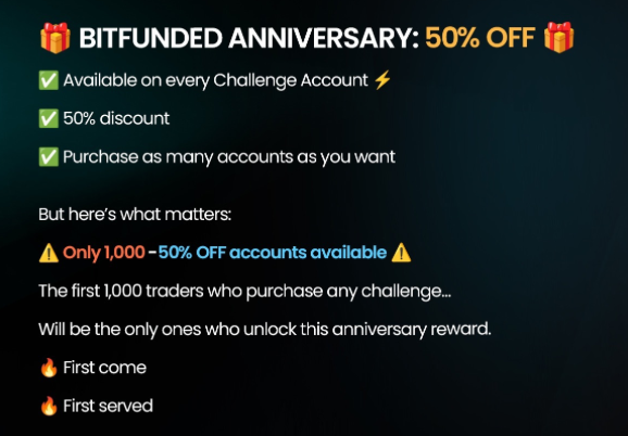 _thecontrolroom's tweet photo. Half price @bitfunded challenges. use our link and get free access to our community.
https://t.co/o6qI5qEgN8
LIVE NOW!!!  Go get funded ! https://t.co/Ctk06Dyrls