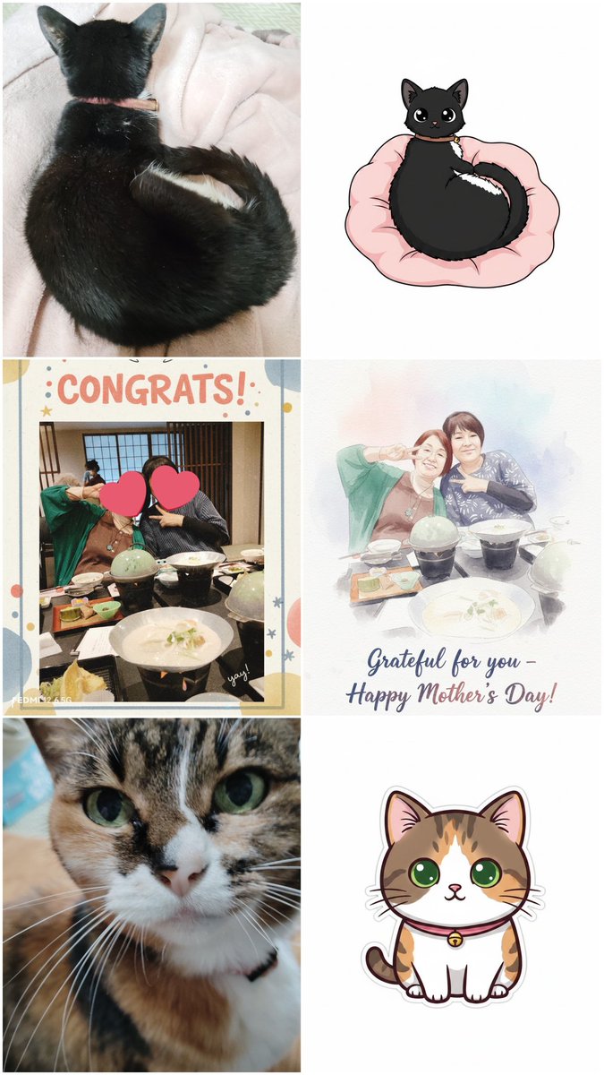 ♡よーにゃん様 ご確認用♡ ただいニャ〜🐾😸💕！！ #GooglephotoのAIさんが作製してくれました