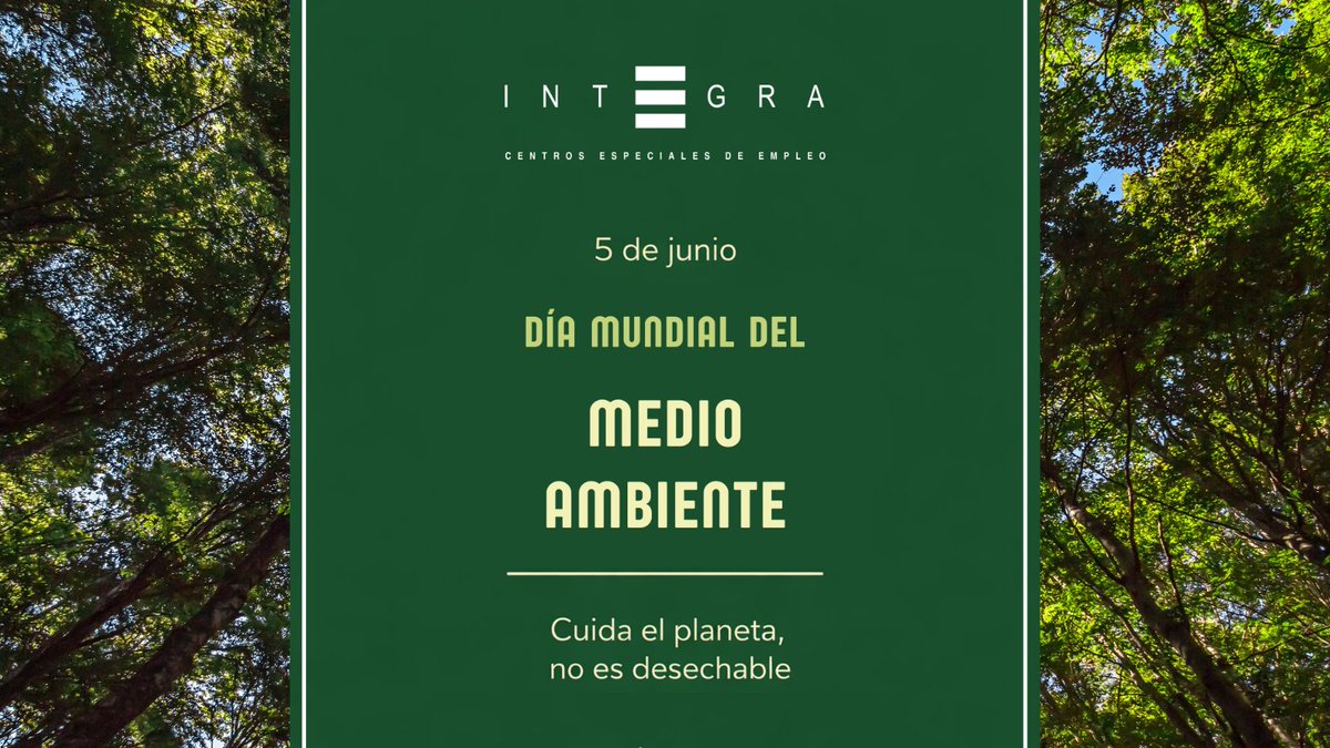Integracee's tweet photo. 🌍 ¡Cuida el planeta, no es desechable! Hoy celebramos el #DíaMundialDelMedioambiente con este mensaje. Para recordar que conservar nuestro entorno no es una opción, sino un compromiso compartido. Por eso, en #IntegraCEE trabajamos cada día por reducir nuestro #ImpactoAmbiental. https://t.co/OgkdN63gIm