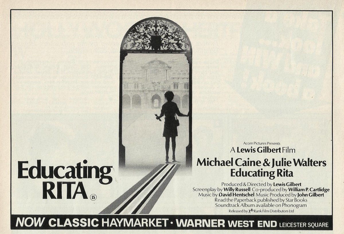 PrintFilm's tweet photo. Michael Caine
&amp; Julie Walters
in Educating Rita.
Film Review June 1983. https://t.co/SepuC1dAfv