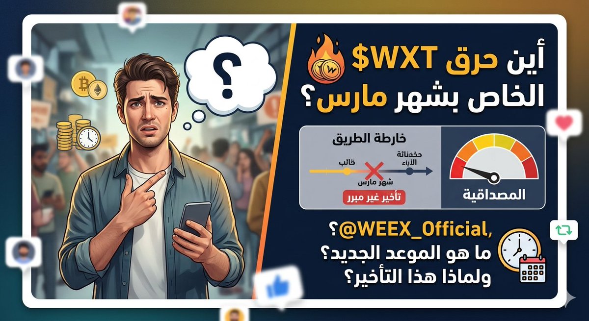 CrybtoUpdate's tweet photo. أين حرق يا @WEEX_Official لعملة $WXT الخاص بشهر مارس؟ 🤨
​خارطة الطريق ليست مجرد حبر على ورق، وتجاوز المواعيد دون توضيح يضرب مصداقية المشروع في مقتل. الصمت لا يخدمكم، ونحن ننتظر رداً رسمياً ومباشراً على هذا التقصير.
​ما هو الموعد الجديد؟ ولماذا هذا التأخير؟
​@WEEX_Official https://t.co/DwezvqKSQM