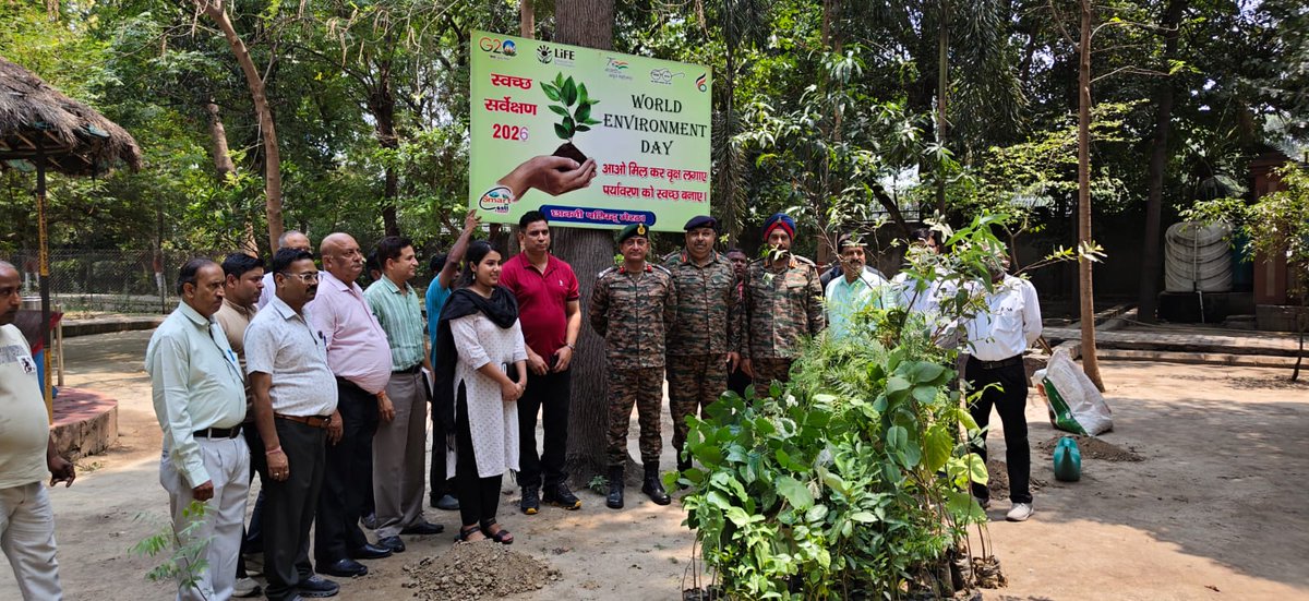 UBArea_IA's tweet photo. 🌍 On the occasion of #WorldEnvironmentDay, HQ Paschim UP Sub Area, in collaboration with Cantonment Board Meerut, Territorial Army Bn, various military units and Resident Welfare Associations (RWAs), organised a series of environmental conservation activities at Meerut. Lets strengthen our resolve to make Meerut Cantonment, Greener, Secure and Sustainable for future generations.
The event underscored the collective commitment towards environmental stewardship through tree plantation drives, cleanliness campaigns and awareness initiatives. Personnel, civil stakeholders and local residents joined hands to reinforce the message of sustainable living and ecological responsibility.
HQ Paschim UP Sub Area remains committed to fostering a cleaner, greener and environmentally sustainable future for generations to come.                                                                                     Every tree planted, every river restored and every citizen inspired strengthens the foundation of a greener and more secure future. 🇮🇳🌱

#WorldEnvironmentDay  #IndianArmy #EnvironmentalStewardship #MissionLiFE #GoGreen #Meerut #YouthDevelopment #SuryaCommand #NationBuilding #राष्ट्रनिर्माण
#NowForClimate
#moefcc

@adgpi @panchshulpulse @PRODefDehradun @suryacommand 
@IbexRadioTarana @radioibextarana @voiceofspiti @voiceofkinnaur @ProDefLko @SpokespersonMoD @DefMinIndia