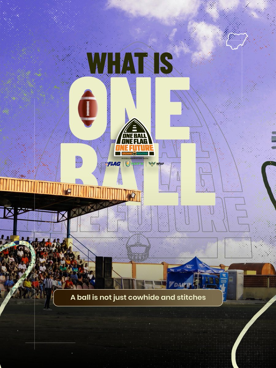 nafa_ng's tweet photo. This isn’t just a donation, it’s the single largest grassroots flag football activation in African history.  The Cleveland Browns and NFL Flag didn’t just send equipment to Nigeria. They sent opportunity and on June 10, we unwrap all of it. https://t.co/AtQqbvF8mC