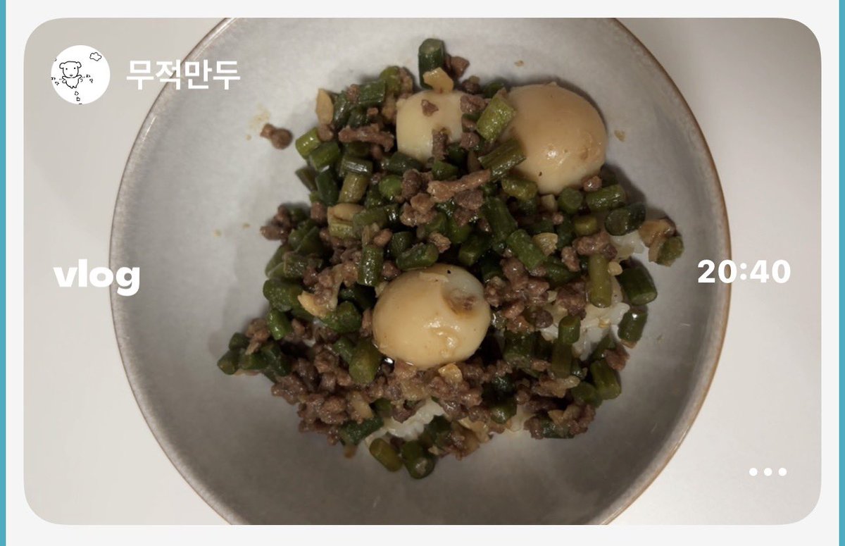Minecraftzzang's tweet photo. 진짜 저요 요즘 마늘쫑소고기메추리알조림... 덮밥??ㅠㅠ 여기에 빠져서 맨 날 먹엇음... https://t.co/Hqstmxbsqy