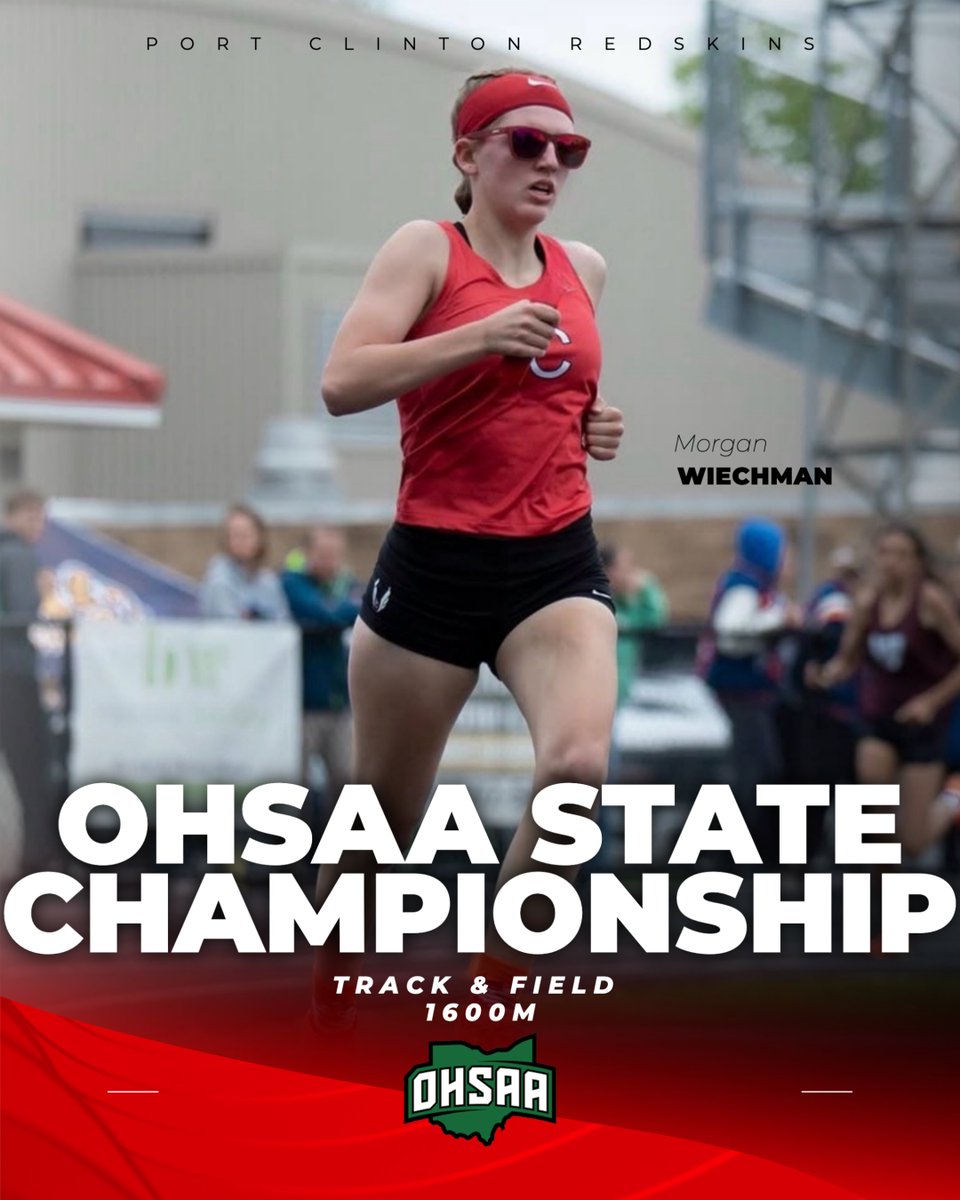 pcskins's tweet photo. 🏆 DAY 2 OF STATE!

Good luck to Morgan Wiechman as she competes this afternoon in the Girls 1600m Run at the OHSAA Track &amp; Field State Championship! https://t.co/Ebh9OmADDD