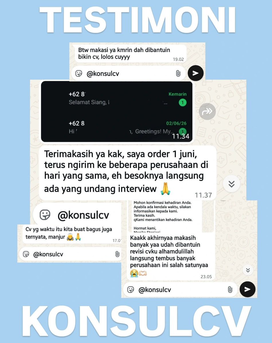 Jasa buat, review, & revisi CV tweet media