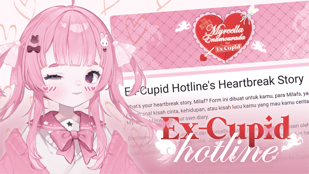 myrcellaXcupid's tweet photo. Ada curhatan kisah cinta? Mau nanya pendapat ((((AHLI)))) atau sharing seputar kisah percintaan?!? 😱💘 Langsung aja isi form di bawah!! Nanti kita bacain + freetalk kecil 🤏  

💌 : https://t.co/JKcafHXAHk 
🗓️ : Friday, June 6th 2026
⏰ : 20.00 WIB (GMT+7)
🔗 : https://t.co/oIzIVYtCje
