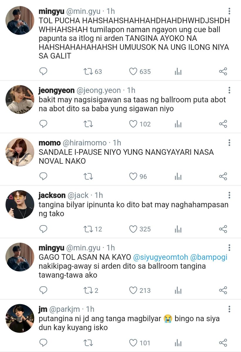 hobidobey's tweet photo. ✎ — umuulan sa españa, tila tadhana

 a #taekookau wherein JD (th), a thomasian, accidentally hits Arden (jk), an isko, with a billiard stick and ball. but Arden's forgiveness comes with a catch.

"pustahan tayo. pag nanalo ka, papatawarin kita. pag nanalo ako, magiging tayo." https://t.co/Sea58RoSVD