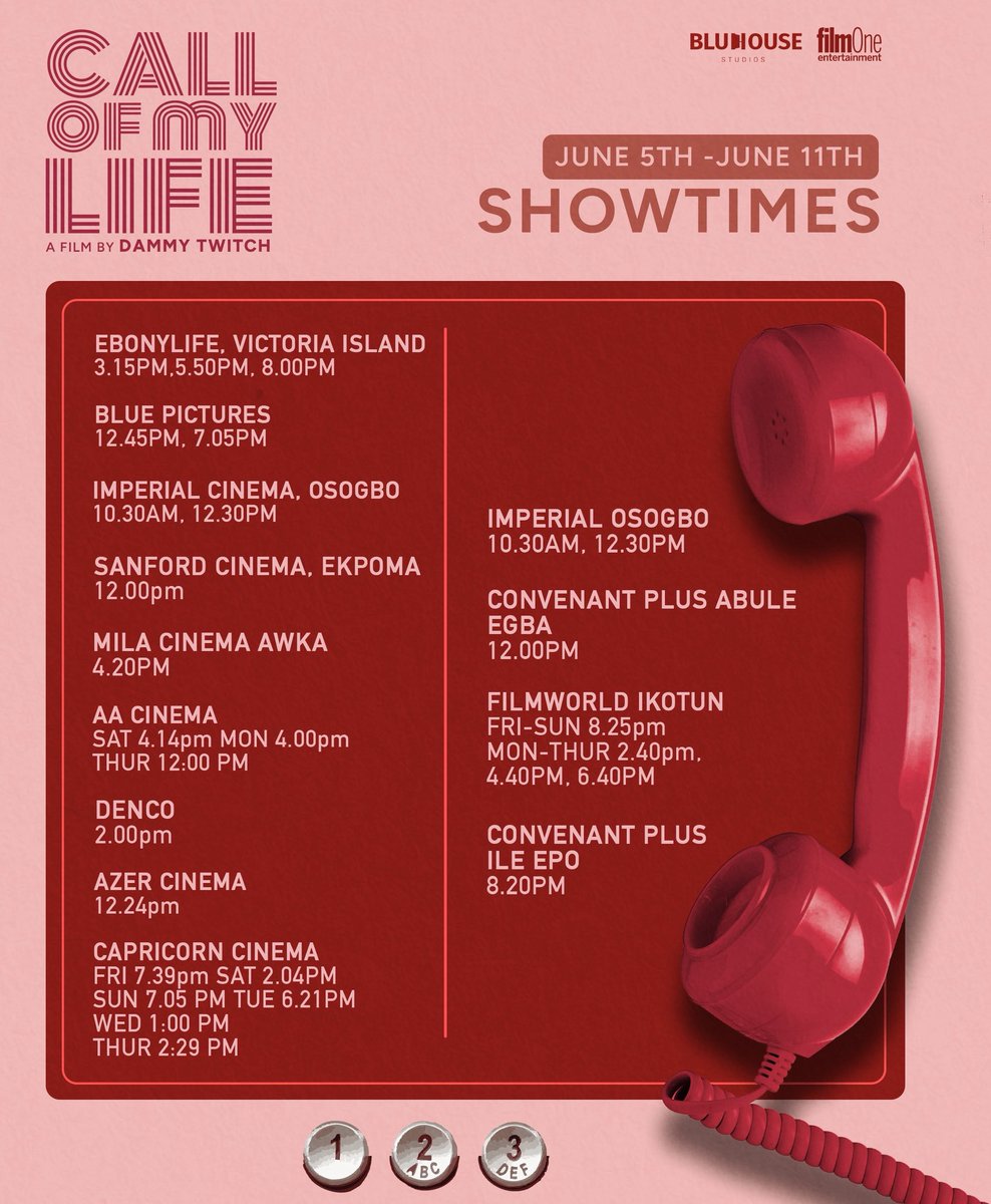 blessinguzzi's tweet photo. New Call Of My Life showtimes are here! 
Make sure you catch Call Of My Life in a cinema near you this weekend. Bring your friends, family, lover - or come solo and fall in love with the story.
#COML https://t.co/msEMwZxD4j