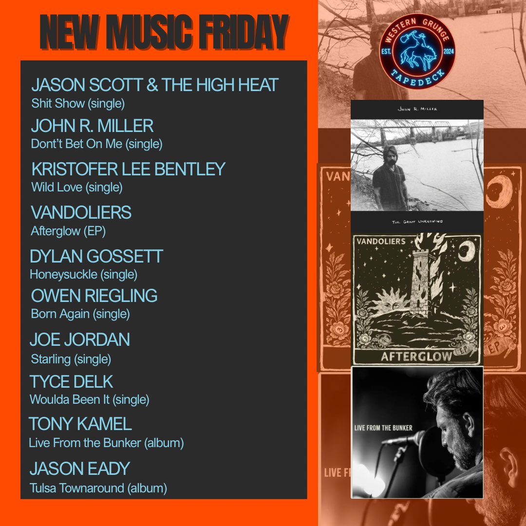 WesternGrungeTD's tweet photo. Another Friday, another great day of new music! 🔥 We’ve had back to back weeks of nothing but banger releases.

Get outside and spin some tunes this weekend! ❤️ https://t.co/MTT1Ng6OJb