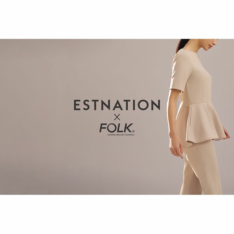estnation's tweet photo. 【ESTNATION×FOLK】医療の「顔」となるフロントスタッフへ向けた新しいユニフォームのコラボレーションプロジェクト「ESTNATION×FOLK」をリリース。医療現場に、本質的なラグジュアリーと、働く喜びを届けるウエアを企画開発いたしました。https://t.co/LobQwhtWSu https://t.co/PrjXC44jeg