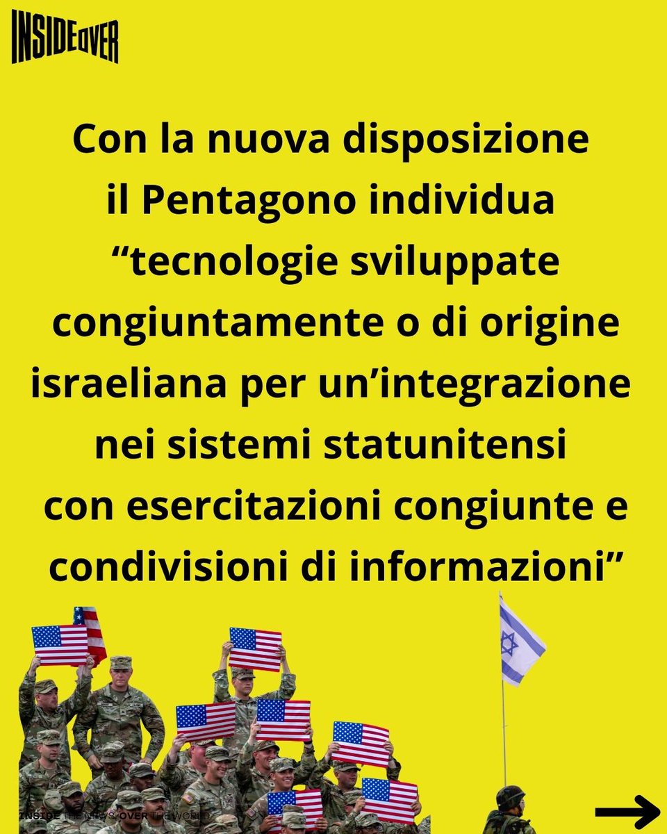 insideoverita's tweet photo. Quella che fino a pochi giorni fa era solo un’ipotesi, è oggi una realtà sancita dalla legge. 

La Camera dei Rappresentanti degli Stati Uniti ha approvato una misura storica che prevede l’integrazione operativa tra le forze armate statunitensi e quelle israeliane, con un focus particolare sulle armi cyber e sulle tecnologie critiche.

Si tratta della Sezione 224 del National Defense Authorization Act (NDAA) per l’anno fiscale 2027, il maxi-emendamento che definisce il bilancio del Pentagono. Il provvedimento, intitolato “United States-Israel Defense Technology Cooperation Initiative” è passato con una votazione espresso (voice vote) dopo che un tentativo dell’esponente democratico Ro Khanna (California) di stralciare la norma è stato sonoramente respinto. A sostegno di Khanna solo la collega Sarah Jacobs, sempre democratica.

La nuova disposizione autorizza il Pentagono a “sincronizzare gli sforzi cooperativi per accelerare la ricerca militare bilaterale, il testing, la valutazione, l’integrazione di sistema e la cooperazione bilaterale e di identificare tecnologie sviluppate congiuntamente o di origine israeliana per una potenziale integrazione nei sistemi statunitensi”. Viene inoltre prevista la possibilità di promuovere “esercitazioni congiunte e condivisioni informative per garantire capacità operativa per sviluppare le tecnologie realizzate assieme” in diversi domini, da quello cyber a quello spaziale.

Netanyahu in persona ha chiesto ai membri del Congresso di inserire la Sezione 224 nell’NDAA. Pochi giorni fa il premier israeliano ha consegnato al deputato repubblicano Marlin Stutzman una lettera in cui lo ringrazia per aver sostenuto al Congresso il piano israeliano di fondere di fatto l’esercito USA con quello di Israele.

Il dem Khanna nel presentare il suo emendamento, poi respinto, ha detto: “Non mi risulta che Netanyahu sieda in questa Camera. Gli americani sono stufi dell’arroganza di Netanyahu che dice all’America cosa dobbiamo fare”.

Leggi l’articolo di @rvivaldelli  
https://t.co/liSoT3RqE6

#usa #army #israel #netanyahu