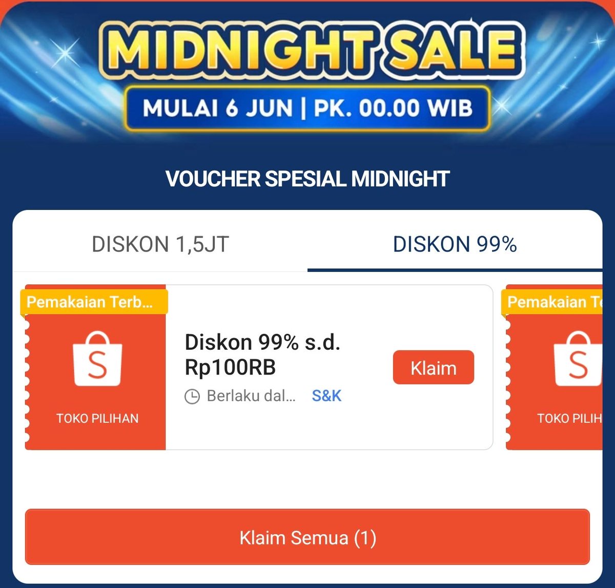 kimmyexp's tweet photo. 6.6 START NANTI MALEM

🗓️5 JUNI
⏱️dari jam 20:00-23:00 
✅diskon 100RB minbel 200RB

🗓️6 JUNI
⏱️00,08, 12, 15, 20 DISKON 99% 100RB 
+ DISKON 99% 5RB nempel biasanya

DISKON LIVE+VIDEO XTRA 60% 600RB😍

+teka teki 5x sesi

CLAIM SINI SEMUA SAMPE BAWAH👇🏻
https://t.co/1e72vv0GF1 https://t.co/oxmiFlrGZj