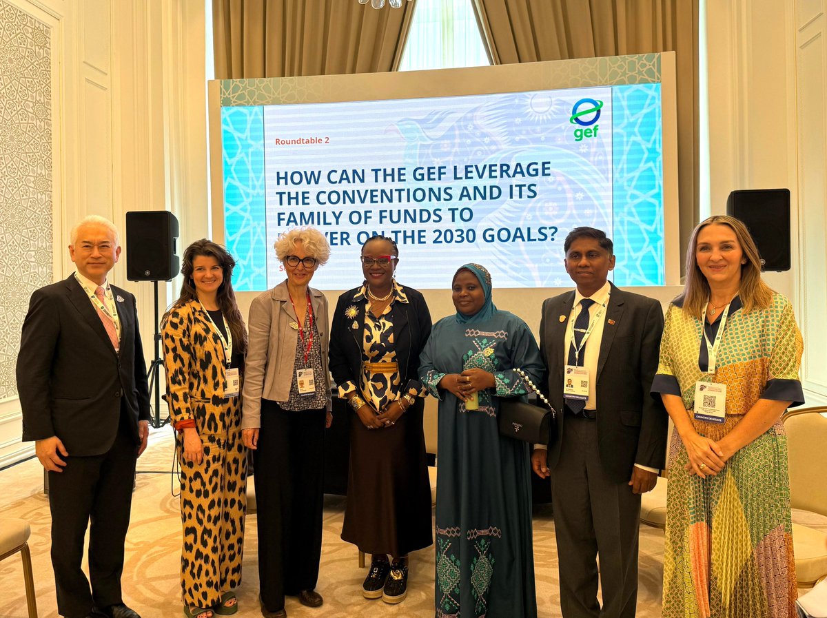 RamsarConv's tweet photo. Today at the ongoing Global Environment Facility Assembly 2026, Dr Musonda Mumba Secretary General Convention on Wetlands moderated an insightful roundtable discussion on “How the Global Environment Facility (GEF) can Leverage its Family of Funds to Deliver on the 2030 Goals.”

The conversation brought together diverse perspectives to explore how the upcoming GEF-9 cycle can be deployed more strategically, strengthening synergies across the various funding mechanisms.

As we move forward, it is clear that collaboration, alignment, and bold thinking will be essential to shape a global sprint toward achieving our shared sustainability goals.
#gefassembly2026 #WetlandsMatter #conventiononwetlands @theGEF