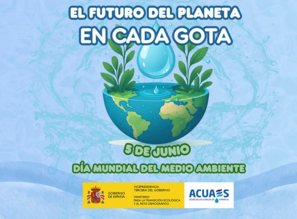 AcuaEsSA's tweet photo. 💧🌿En este Día Mundial del Medio Ambiente, reafirmamos nuestro compromiso con la gestión responsable del agua y la protección del entorno natural.

Porque cuidar el agua hoy es garantizar bienestar, biodiversidad y calidad de vida para mañana.

#DíaMundialDelMedioAmbiente #Sostenibilidad #Depuración#MedioAmbiente 💙��