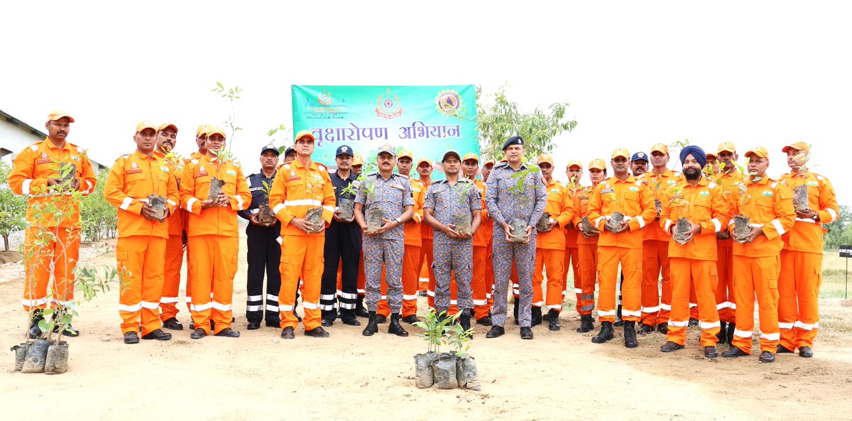 16NDRF's tweet photo. 🌳 On #WorldEnvironmentDay, the rescuers of 16 NDRF step beyond disaster response — to protect the very environment they safeguard lives within.
Today, our team planted saplings as a pledge to a greener, resilient India. 🌳 https://t.co/4xQvBjcSLA