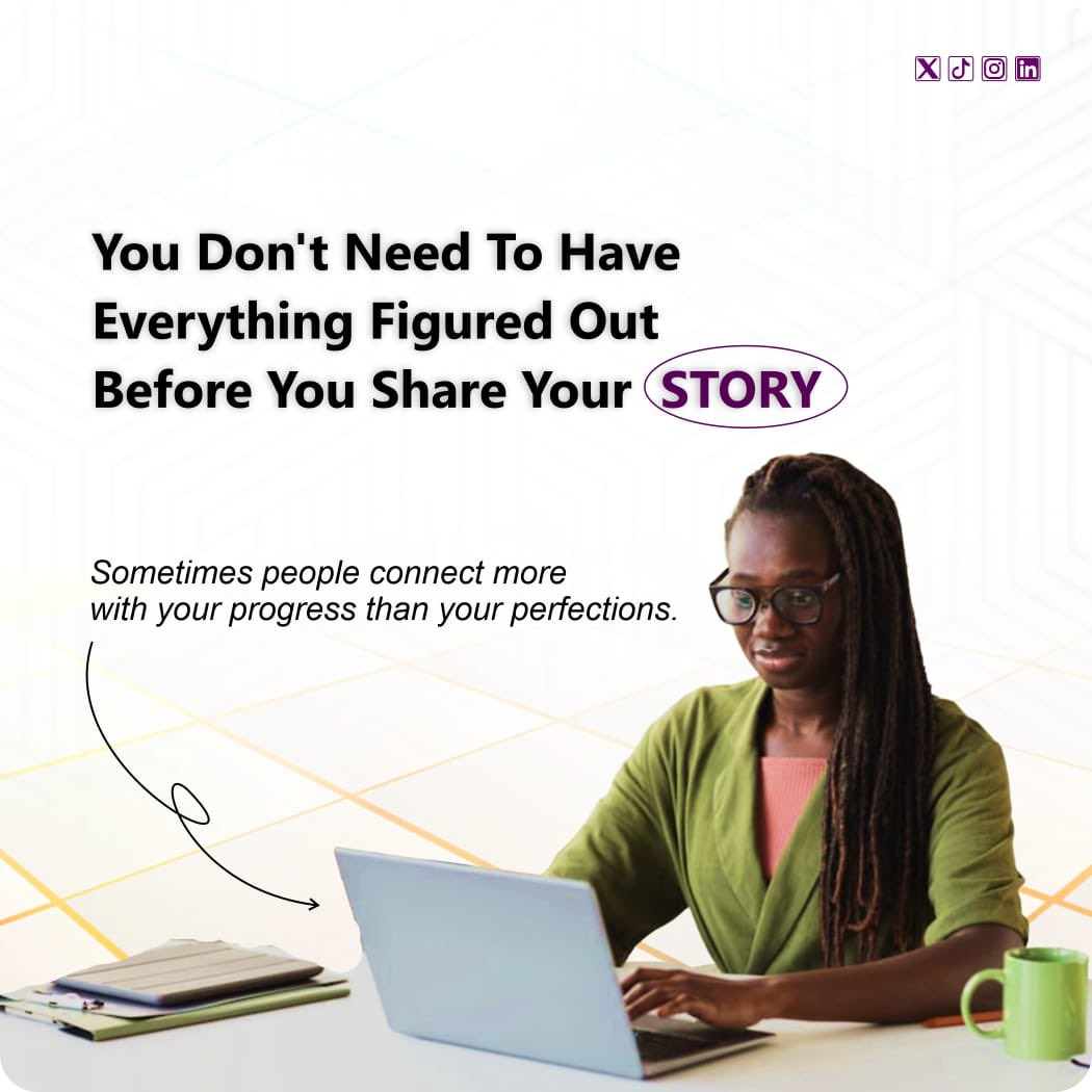 afripadhq's tweet photo. You don’t need to have everything figured out before sharing your story.

People often connect more with your progress than your perfection.

Your voice matters.
Your journey matters.
Your story matters.

Someone out there needs to hear it. https://t.co/89xbg89Cmi