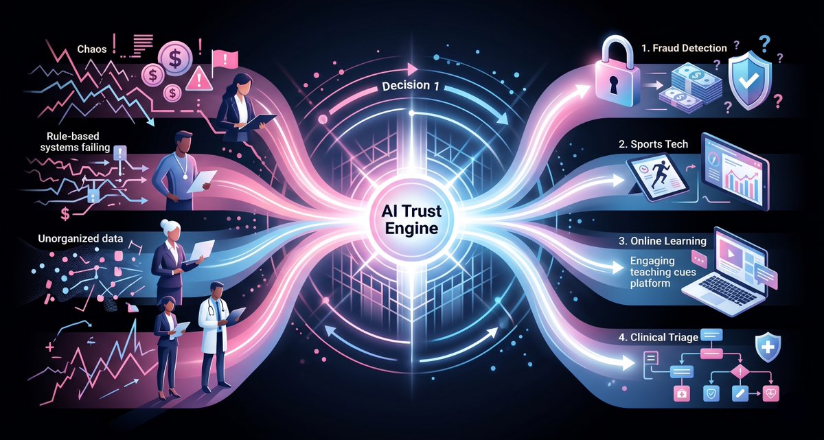 ChirpnAi's tweet photo. 4 case studies. 4 different industries. 1 pattern. What every AI product that earned genuine user trust had in common. [1/5] #AIStrategy #EnterpriseAI #AIFirst #ProductEngineering #AIAdoption https://t.co/raWVgJUMfn