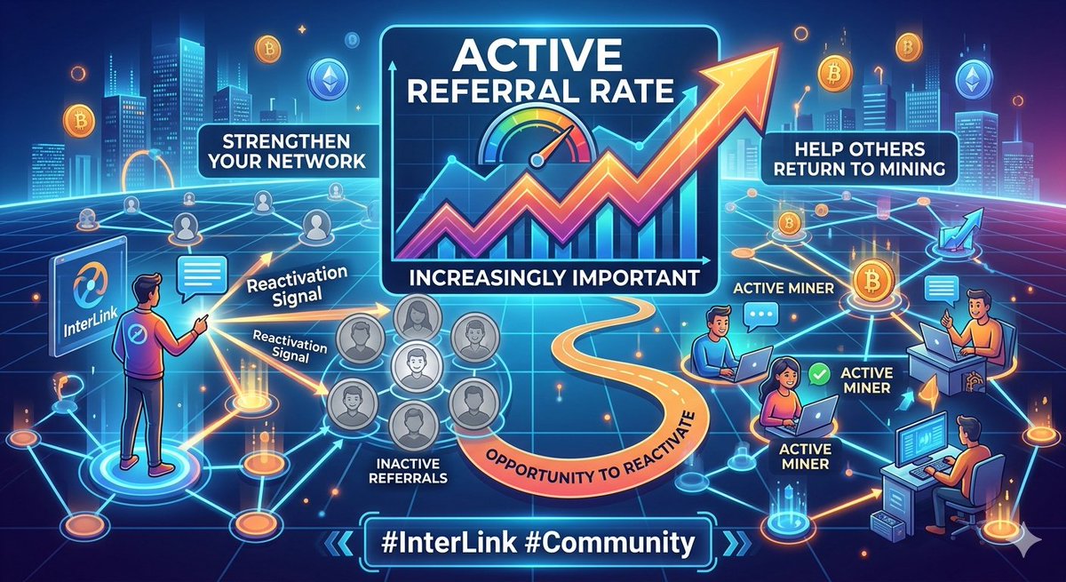 DealsUse's tweet photo. The Active Referral Rate is becoming increasingly important.
This update creates a great opportunity to reactivate inactive referrals and strengthen your network while helping others return to mining.
#InterLink #ITLG #ITL
#Community https://t.co/tN5APV28V0