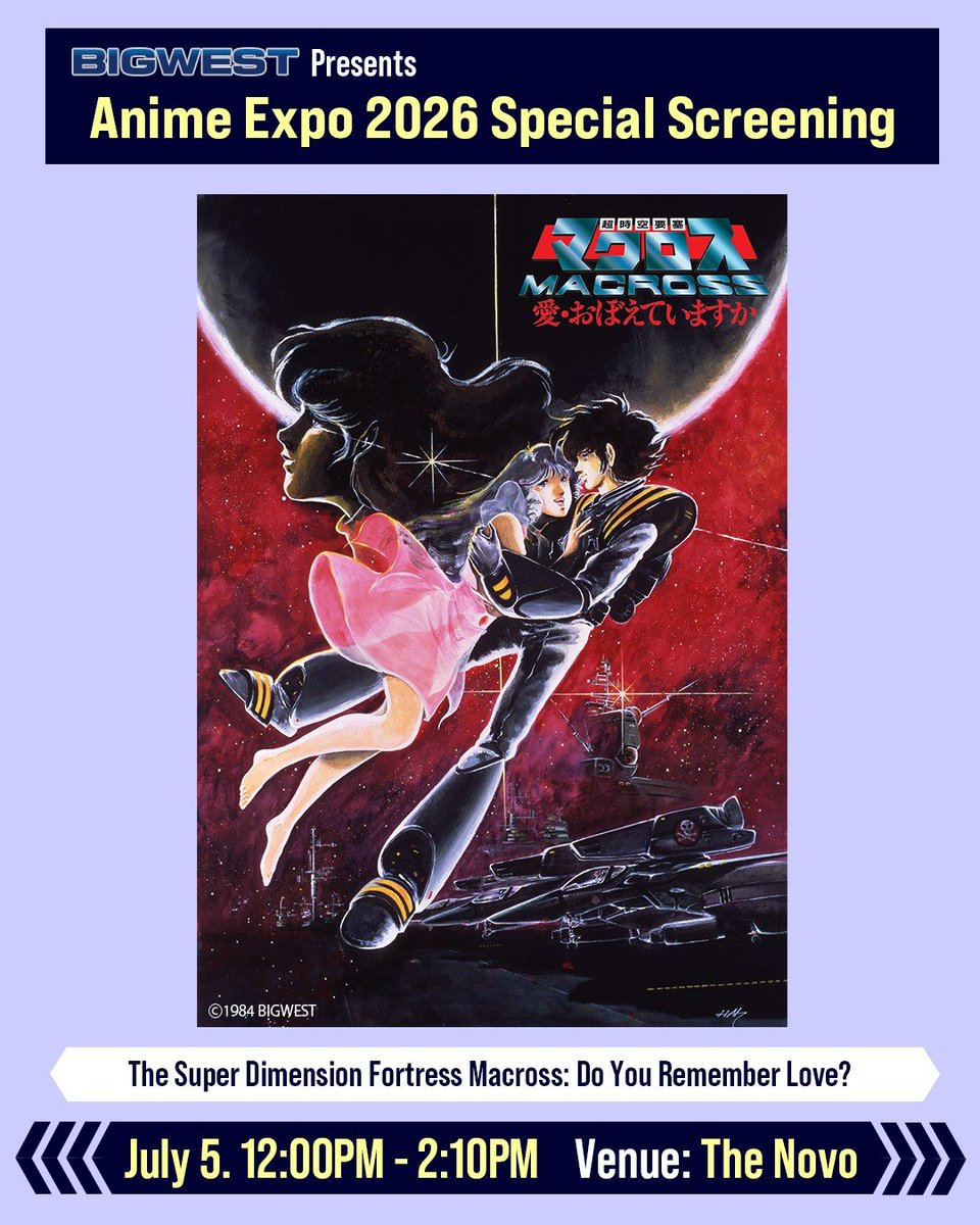 RobotechNews's tweet photo. Attention #Robotech fans: BIGWEST Presents #MACROSS DO YOU REMEMBER LOVE?   screening on July 5, 12PM at The Novo!

Character Introduction

Hikaru Ichijo: A pilot with Skull Squadron who's torn between his feelings for idol singer Lynn Minmay and his superior officer Misa Hayase. https://t.co/rMsF1ew0Rq