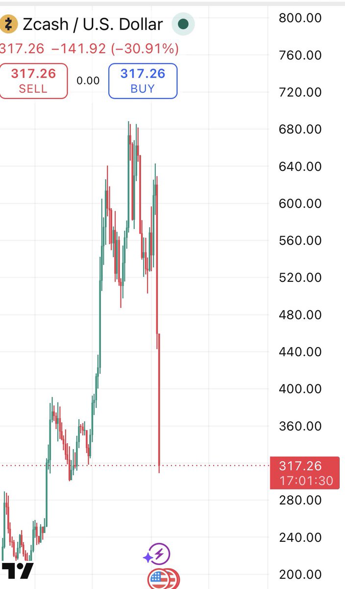 nocashgameboy69's tweet photo. buying ZEC at $317 is like buying literal dog shit at $317 https://t.co/nPCUktU1YD