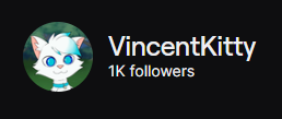 RealVincentCat's tweet photo. THANK YOU ALL FOR BRINGING ME TO OVER 1k FOLLOWERS ON TWITCH!!!

I'm so happy, you guys have no clue!! It honestly didn't even feel real at first, I had to double check on the Twitch website to make sure - but we got there!!

Tonight I was doing a Furality Ultra livestream, and this has made me wanna do more! I'll do my best to be back and stream as much as I can until Ultra is done!!

I'll try to think up things to do to celebrate 1k, too!