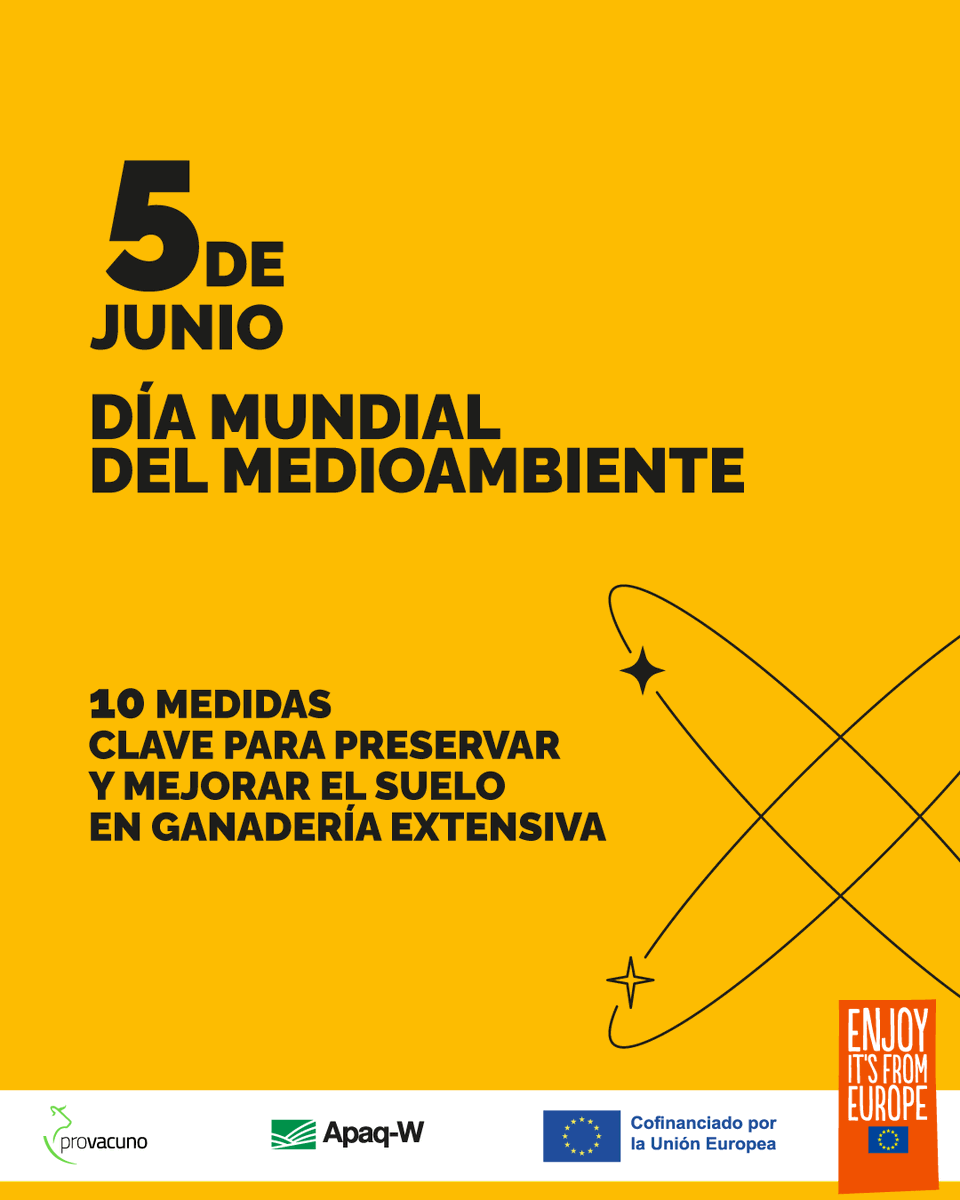 Provacuno's tweet photo. 🌍 Hoy, Día Mundial del Medioambiente, ponemos el foco en un recurso que lo sostiene todo: el suelo.
 
#DíaMundialDelMedioambiente #VacunoSostenible #EUAgriPromo #EnjoyItsFromEurope https://t.co/kHHWGIhTqJ