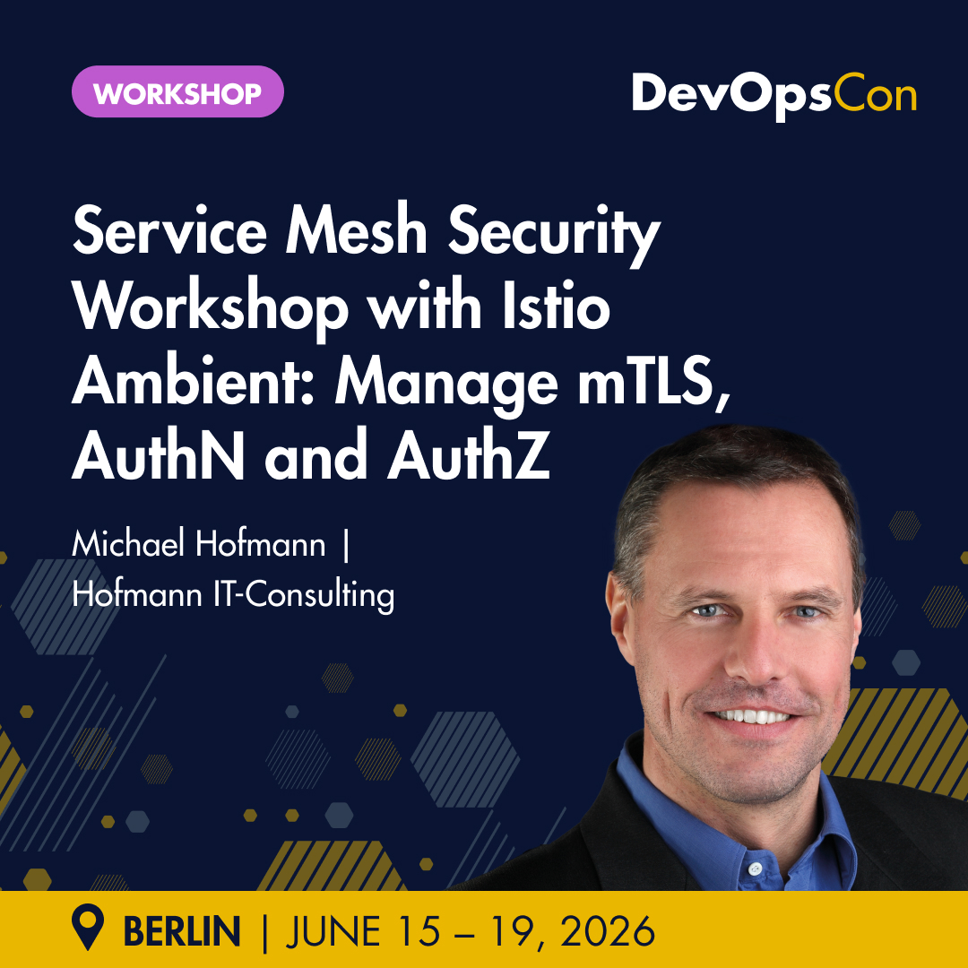 devops_con's tweet photo. 🏆Great engineering doesn't happen by accident—it requires hands-on exploration, architectural validation, and deliberate deep dives. 🛠️

Whether your current challenge is stabilizing brittle deployment pipelines, hardening cloud runtime environments, or managing cluster complexity at scale, the right training changes everything.

Take a look at the core technical tracks coming to our upcoming hands-on workshop day:

📂 Advanced Kubernetes Workshop Discover advanced cluster management, structural optimization strategies, and day-2 production operations.
🔊 Speaker: Erkan Yanar
🔗 https://t.co/KQWScd8Nzl

📂 Mastering CI/CD on Kubernetes Bridge the gap between raw code and orchestrated runtime by refining your cloud-native delivery pipelines.
🔊 Speaker: Project Experts
🔗 https://t.co/g1HLbiuQr6

📂 Service Mesh with Istio Ambient Workshop Ditch the sidecars. Learn how to architect low-overhead secure communications across your infrastructure footprint using Istio Ambient Mesh.
🔊 Speaker: Michael Hofmann
🔗 https://t.co/fQxgq9Aj3n

📂 Web Application Security Workshop with the OWASP Top Ten(s) Stop treating security like a post-build checkbox. Learn how to actively trace, expose, and defend against modern application vulnerabilities.
🔊 Speaker: Christian Wenz
🔗 https://t.co/0jbDJCWsUP

Join engineers who are actively rewriting their operational blueprints.

📍 Venue: Berlin & Online 🗓 Dates: June 15 – 19, 2026

Book your ticket now.🎉 ➡ https://t.co/5yKYmqykwf

#DevOps #Kubernetes #Istio #CloudSecurity #DevOpsCon