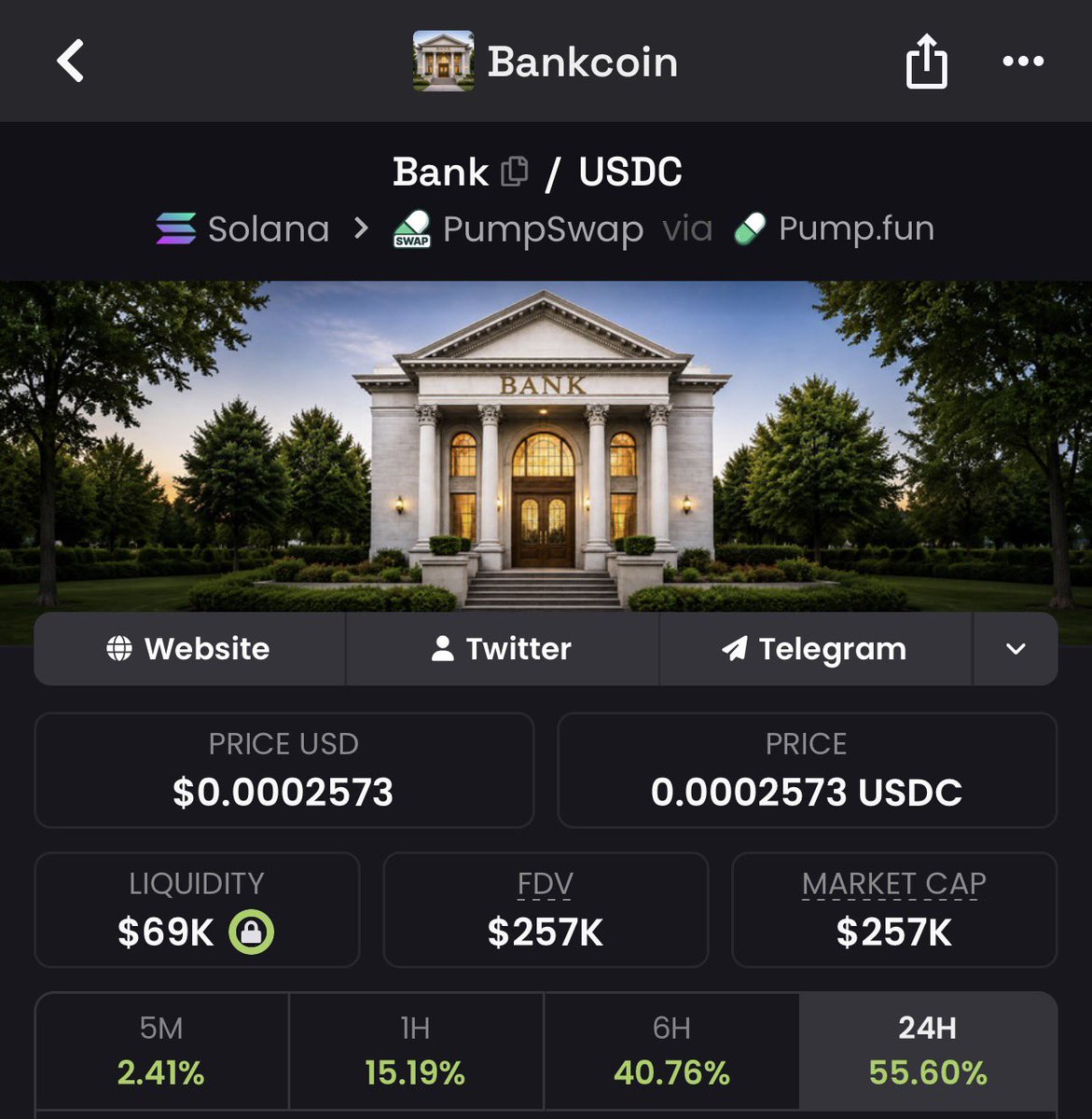 Maverickdotsol's tweet photo. @WatcherGuru best hedge against the market conditions is to buy usdc memes and none are better than $bank @BankcoinUSDC 

holders paid in usdc for simply holding, truly the best $bank on the planet 

2jCt3hj9vd7YpV7Sr3VA5nk3tdSpJtZezeoJXW4Xpump https://t.co/zmLU5Tj9qX