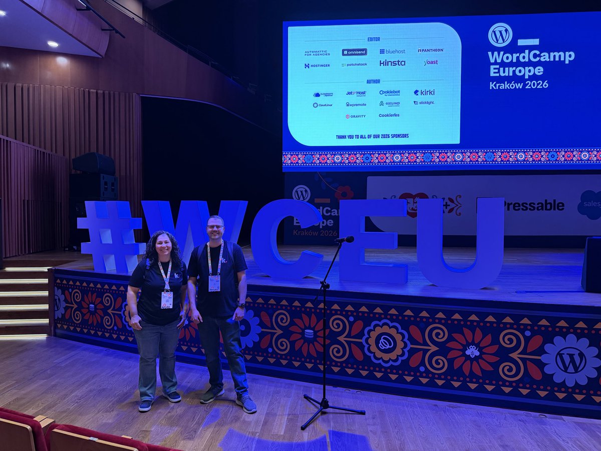 KanukaDigital's tweet photo. Bright and early for conference day one at WordCamp Europe 2026 in Kraków.

Looking forward to a packed few days of WordPress, learning, community and conversations.

#WCEU #WordPress https://t.co/nZKFWZWNhL