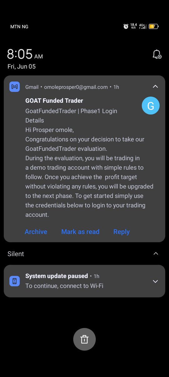 Ghostlyfx's tweet photo. Thank you very much @babypipsgrad8 @GoatFunded really appreciate 🥹 https://t.co/D2JyWgaSTi