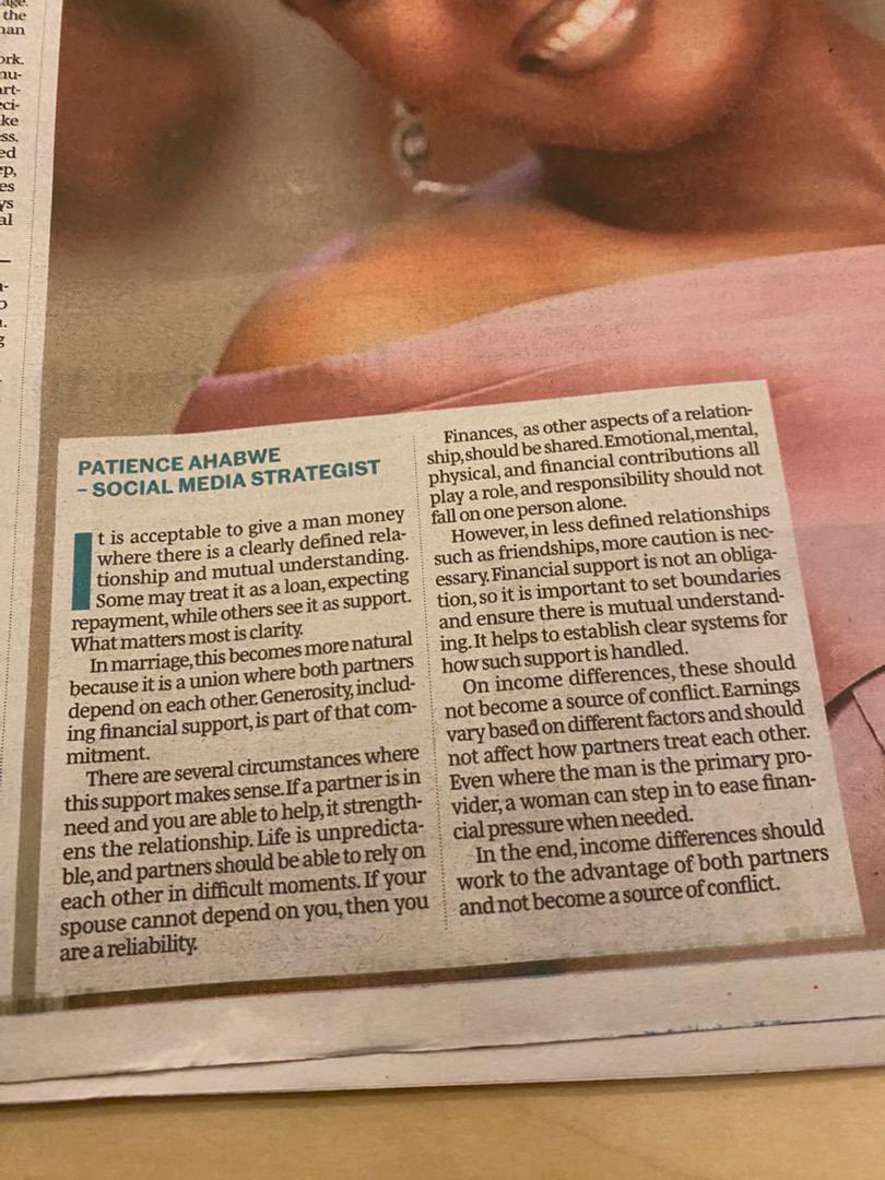 PeshK319's tweet photo. If your spouse can not depend on you, then you are a liability. ☺️☺️

Please grab today's Daily Monitor and enjoy. https://t.co/P3FjtxvlxP