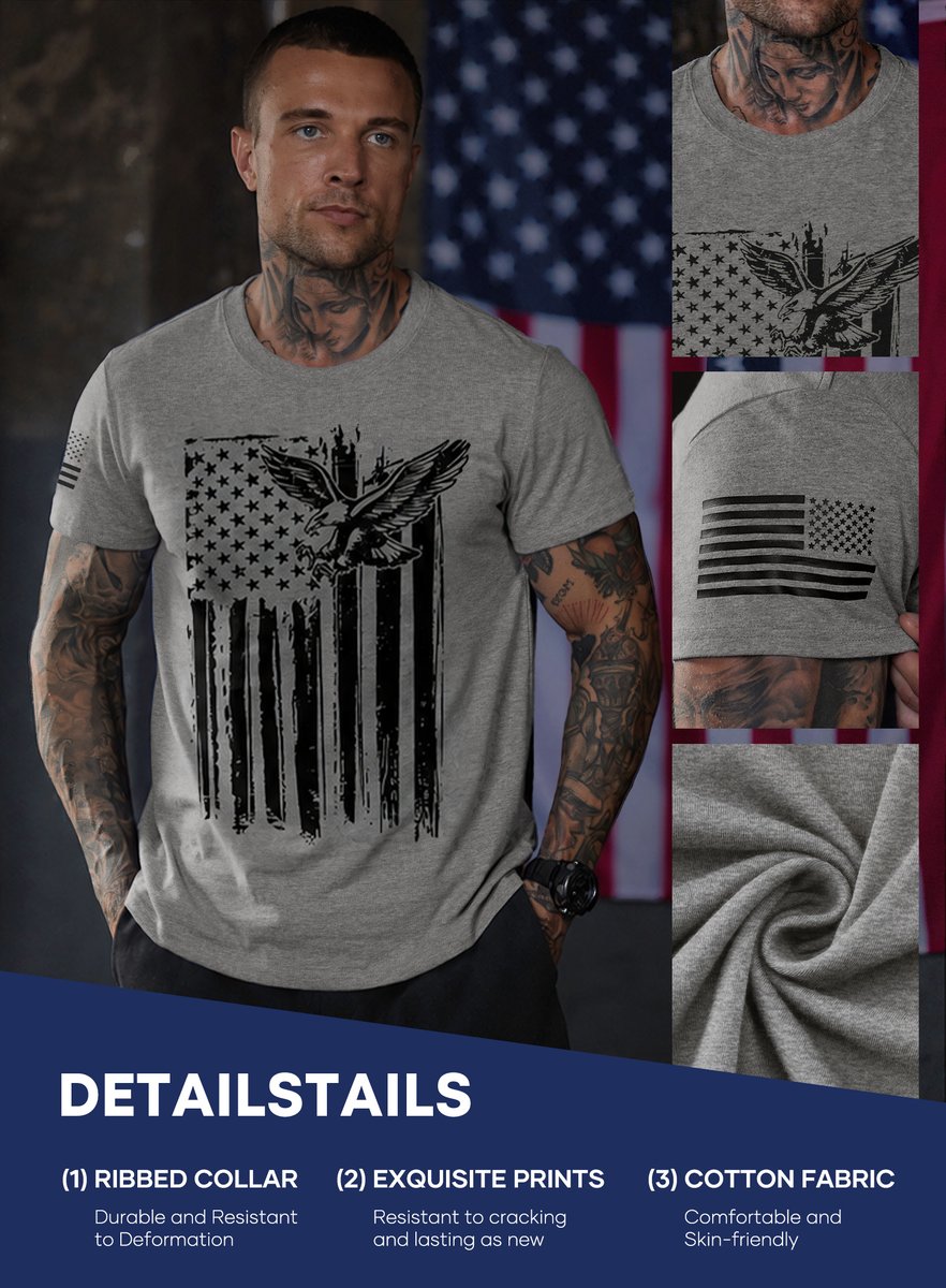 Ethan_Brook_'s tweet photo. Distressed flag graphics and fighter jets bring bold patriotic workout style.

Check it out: https://t.co/i2fWUDhgmW

Visit our store: https://t.co/x0Y9q3tYCG

#Mainfini #PatrioticShirt #MensTShirt #AmericanFlagShirt #WorkoutStyle #GymShirt #FourthOfJulyOutfit https://t.co/5LovxjoXfG