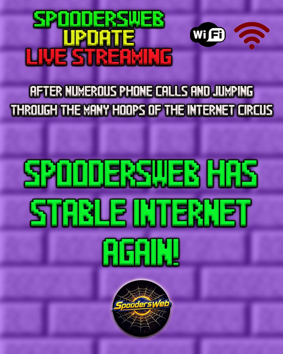 spoodersweb's tweet photo. 🔴After alot of time, effort, nagging with the ISP....
... Spoodersweb has stable internet again! 🎉🎉🎉
🟢Looking forward to seeing you all in chat very soon! 😃 https://t.co/SuEfu6026F
