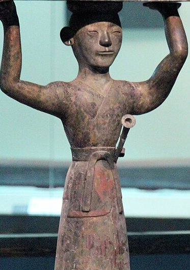 a_anidorama's tweet photo. #AshestoCrown: ONE DAY, ONE HISTORICAL FACT

day 1
per youku's bts, xie yanlai's piercing is NOT a random choice but a reference to a figurine at marquis yi of zeng's tomb from the warring states (c. 475 – 221 BC) era. see the figurine in the photo. 

the marquis was from the state of zeng, a neighbouring state of the state of chu (the basis of the drama) located in hubei, china, the tomb was discovered in 1977 and contained historical artifacts and graves. the figurines are supports of the musical instruments found inside the tomb.
  
#ZhouYiran