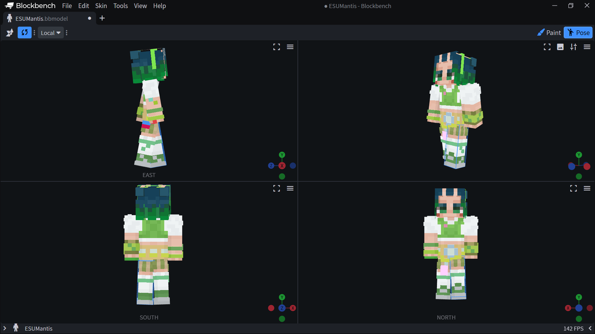 aWMollusc's tweet photo. ESU Mantis skin for Minecraft Java! >:3

This was soooo confusing, omg. Adding her trinkets and trying to make the clothes not look like a complete mess was a LOT.

Free download on my ko-fi, link in comments. <3  #Minecraft #Marvelrivals #Mantis https://t.co/FSzk4cSeXV